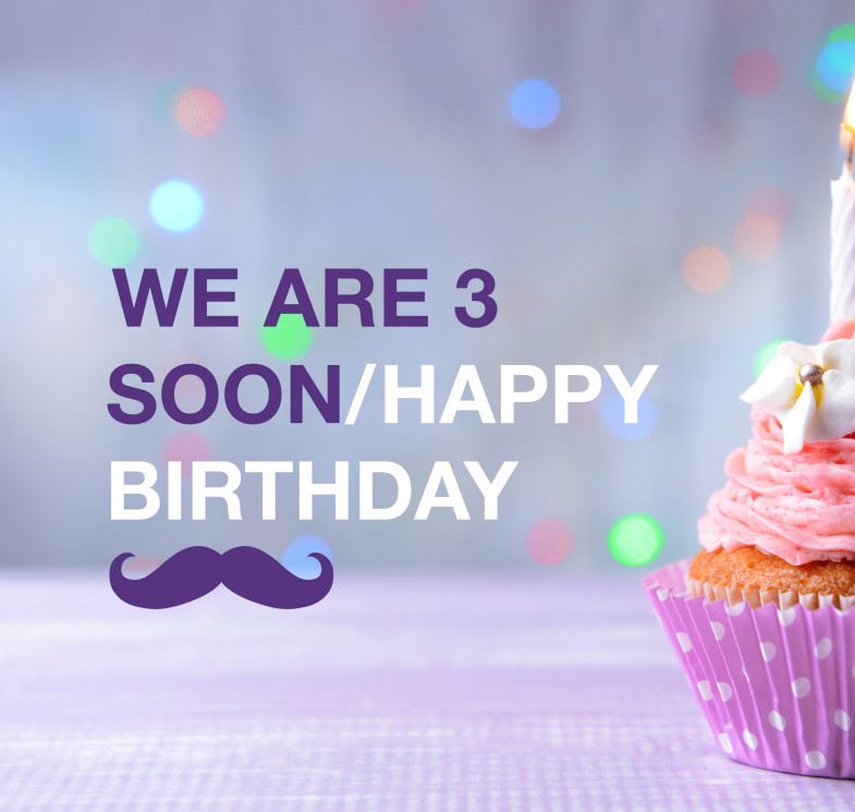 we are 3 soon, candle -01